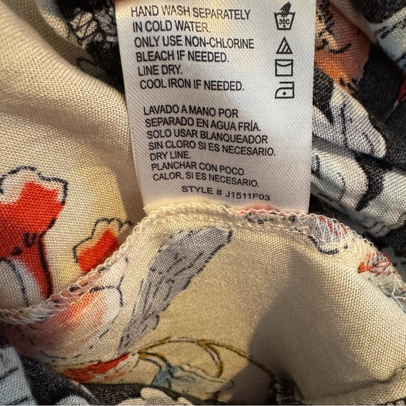 Patrons of Peace Floral Bohemian Dress Red Cream Blouson Long Sleeve S - Picture 9 of 13